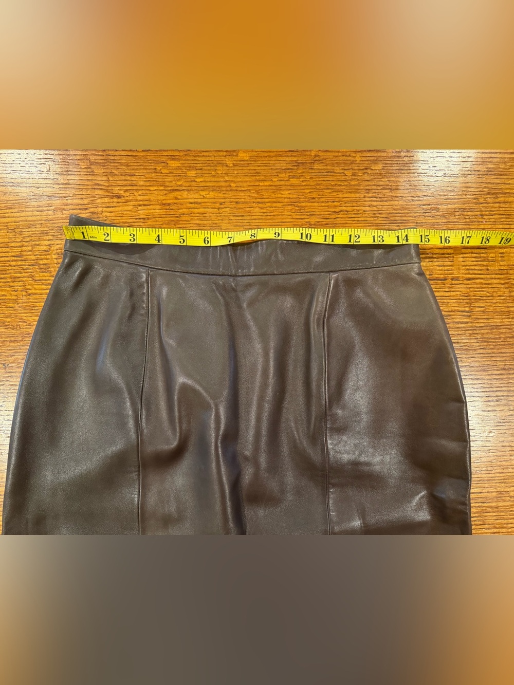St John Collection Leather Skirt - Picture 9 of 12